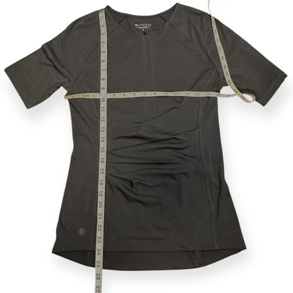 ATHLETA Women’s Black Pacifica Wrap Short Sleeve Top Size Small Style #292945 - Picture 7 of 7